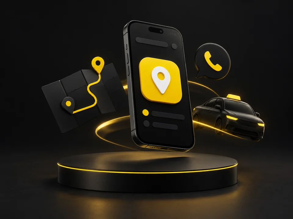 Ilustrație conceptuală TaxiBT App